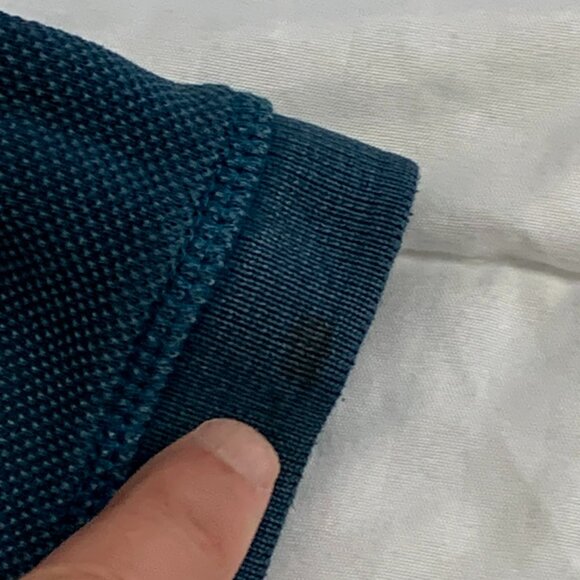 Wiered Fish Blue Cotton Heavy Polo Shirt - Picture 12 of 13